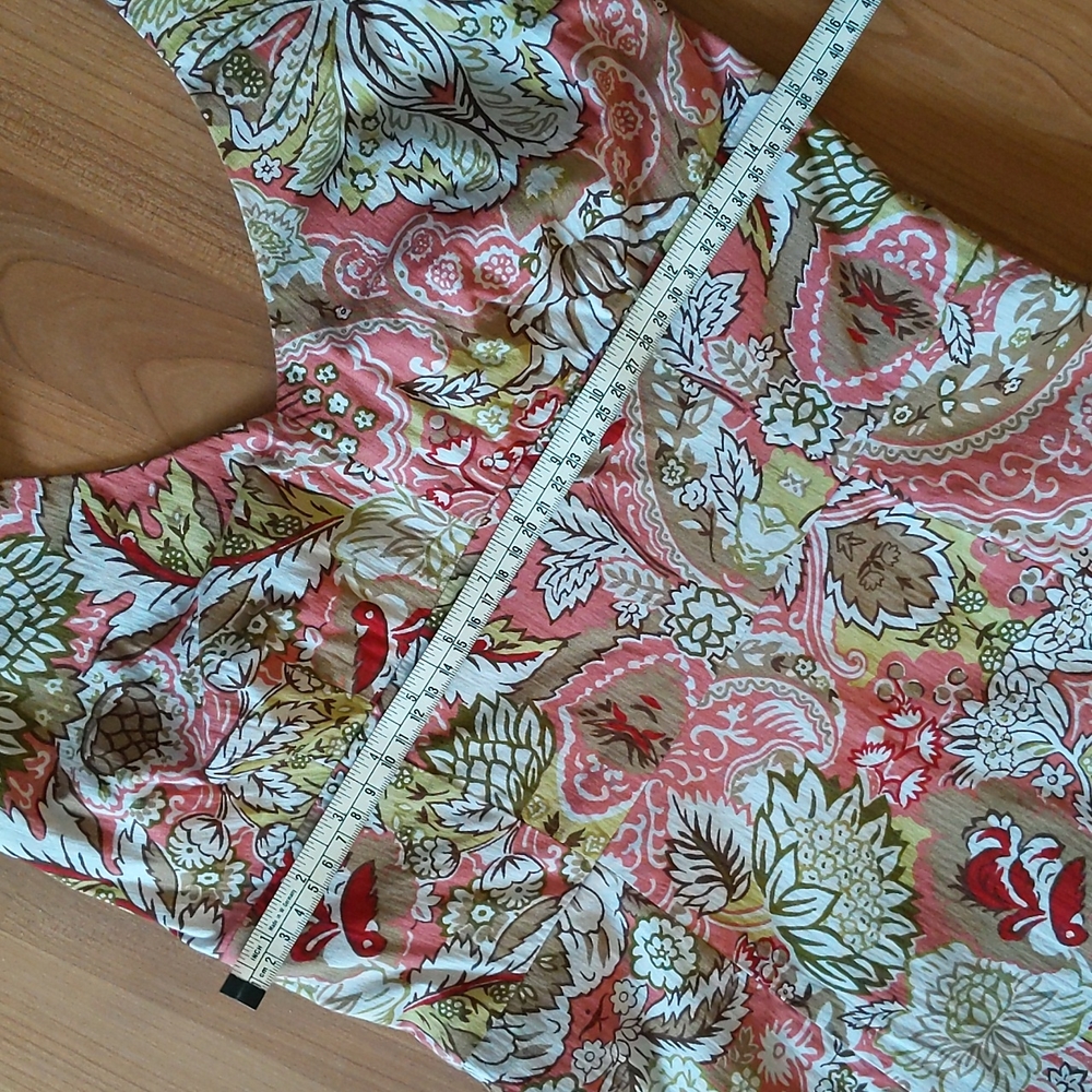 Ann Taylor Pink & Green Floral Aline Halter Dress Size 4 - Picture 4 of 10